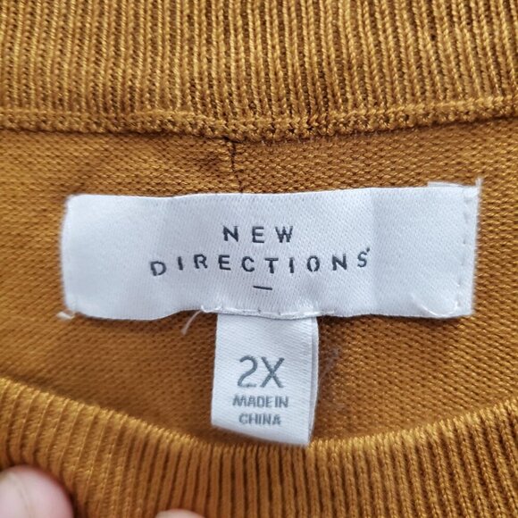 New Directions Woman's Golden Soft Rayon Blend Knit Casual Sweater Plus Size 2X - Picture 3 of 6